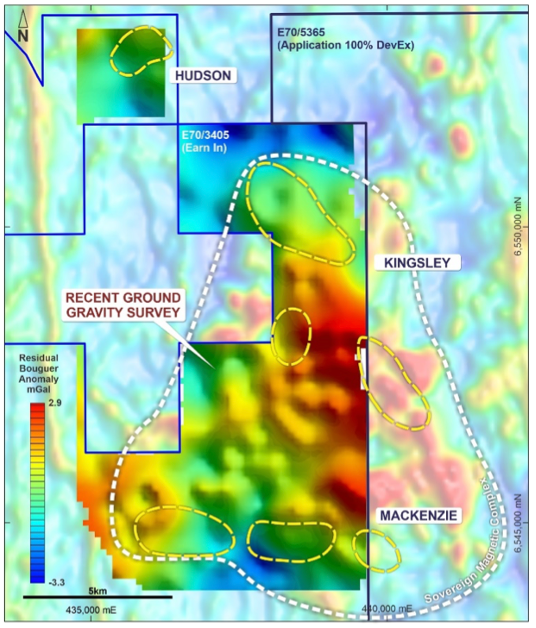 Julimar Complex showing airborne magnetics